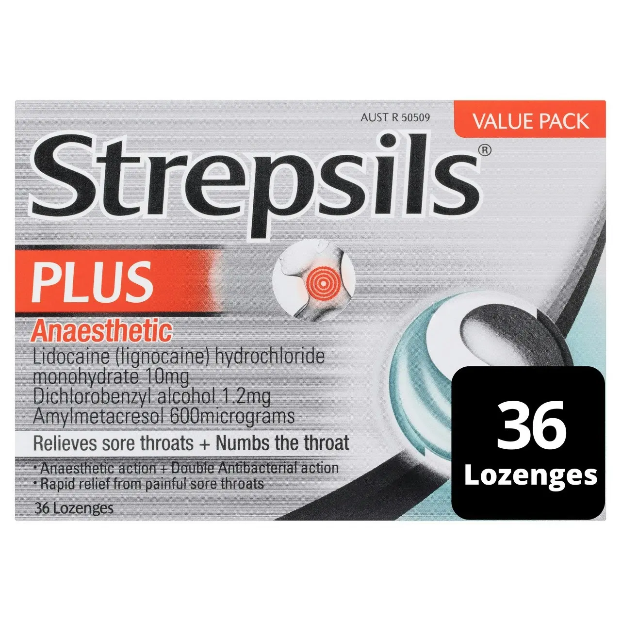 Strepsils Anaesthetic Lozenges Menthol 36 Pack