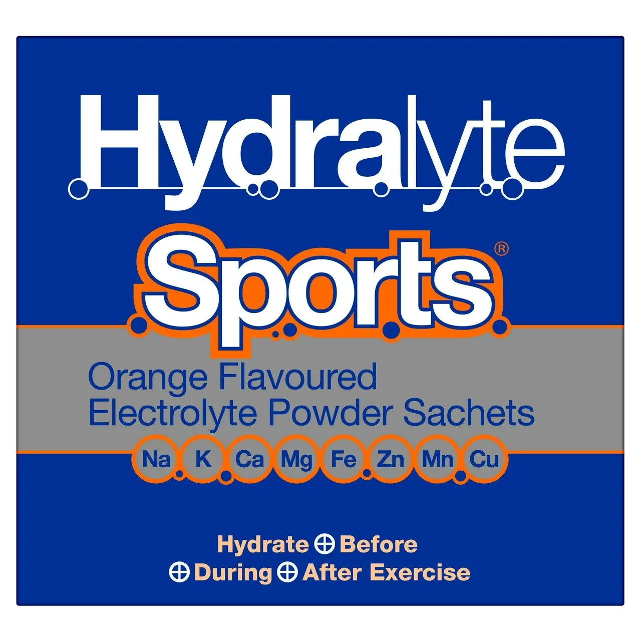 Hydralyte Sports Orange Flavoured 12 Sachets