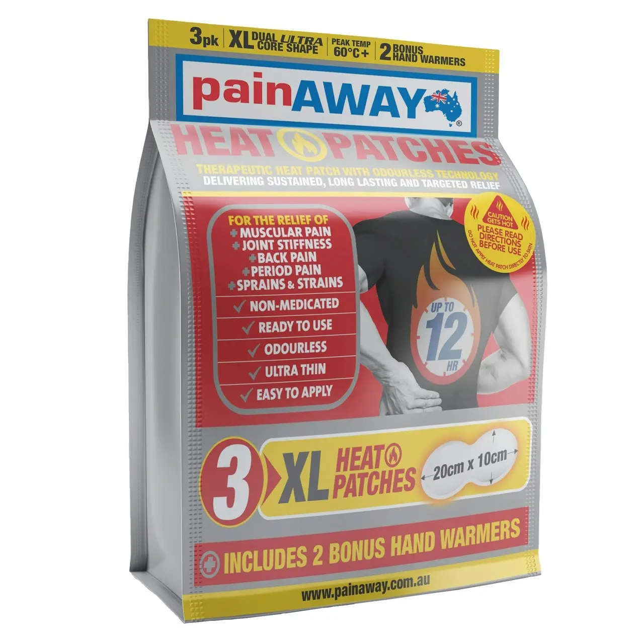 Pain Away Heat Patch XL 3 Pack