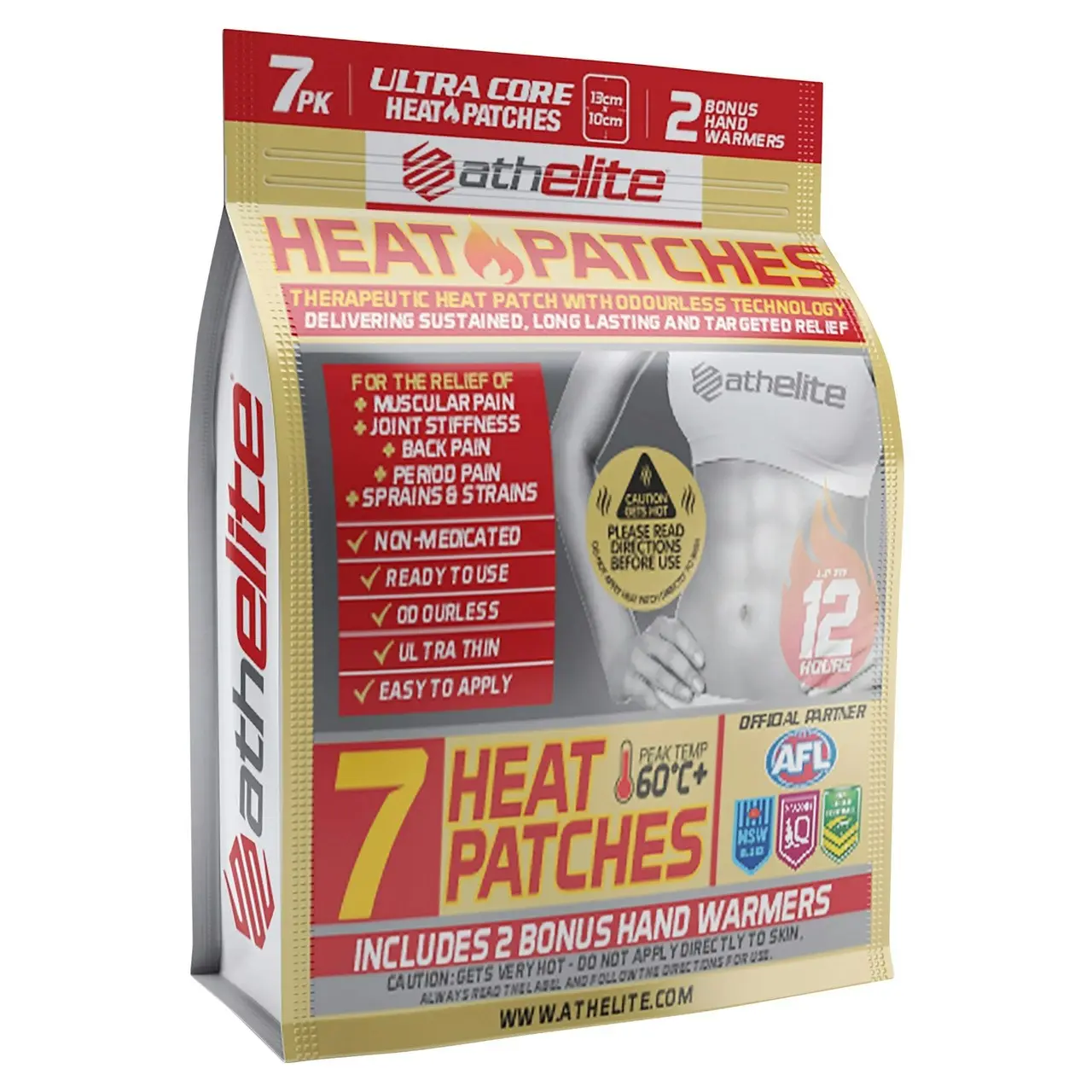 Athelite Heat Patches 7 Pack Includes 2 Bonus Hand Warmers