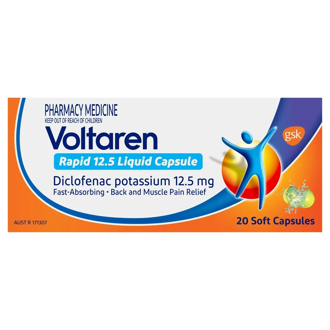 Voltaren Rapid 12.5 Liquid Capsule 20 Pack