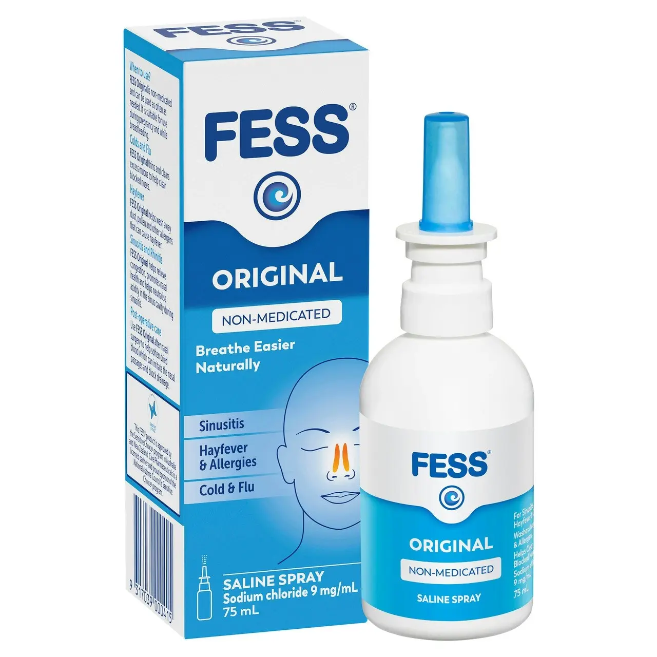 FESS Original Nasal Saline Spray 75mL