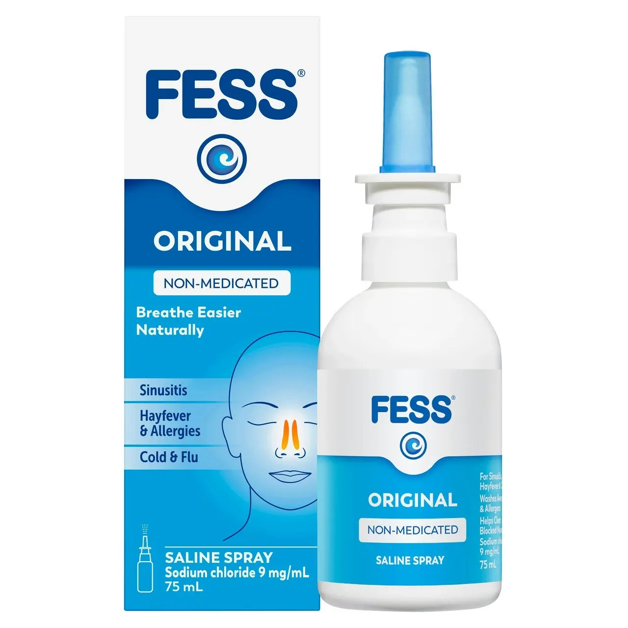 FESS Original Nasal Saline Spray 75mL