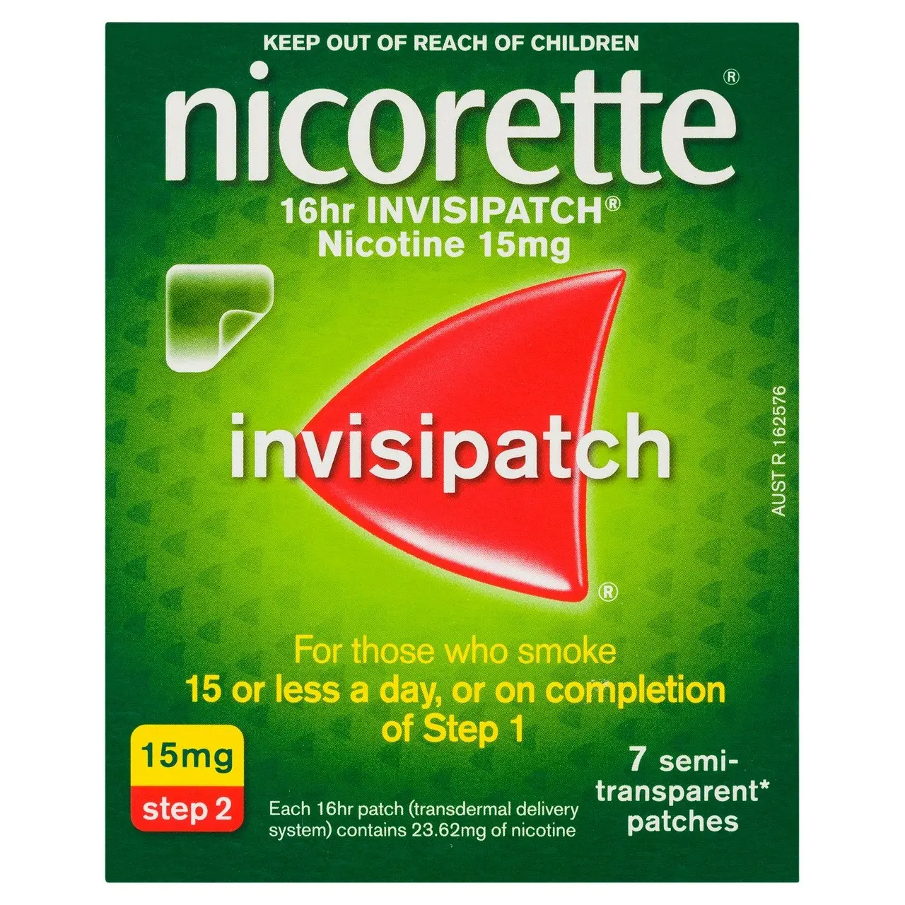 Nicorette Quit Smoking Nicotine 16 Hour Invisipatch Step 2 7 Pack