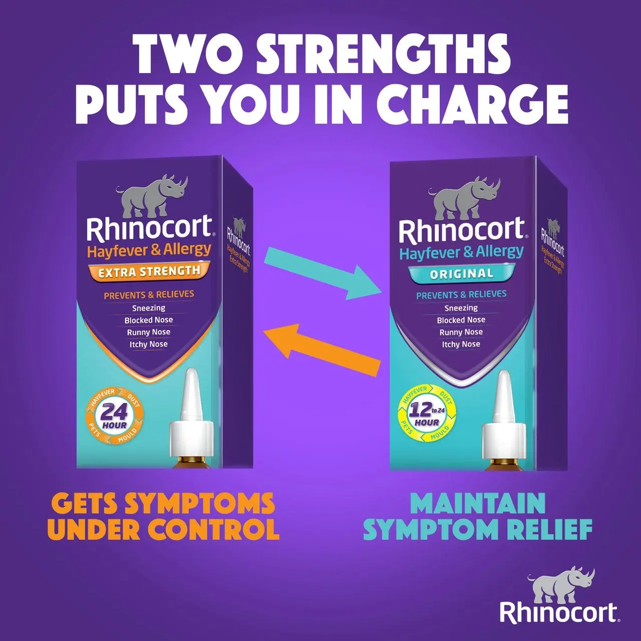 Rhinocort Extra Strength Non-Drowsy 24 Hour Hayfever & Allergy Relief Nasal Spray 120 Sprays