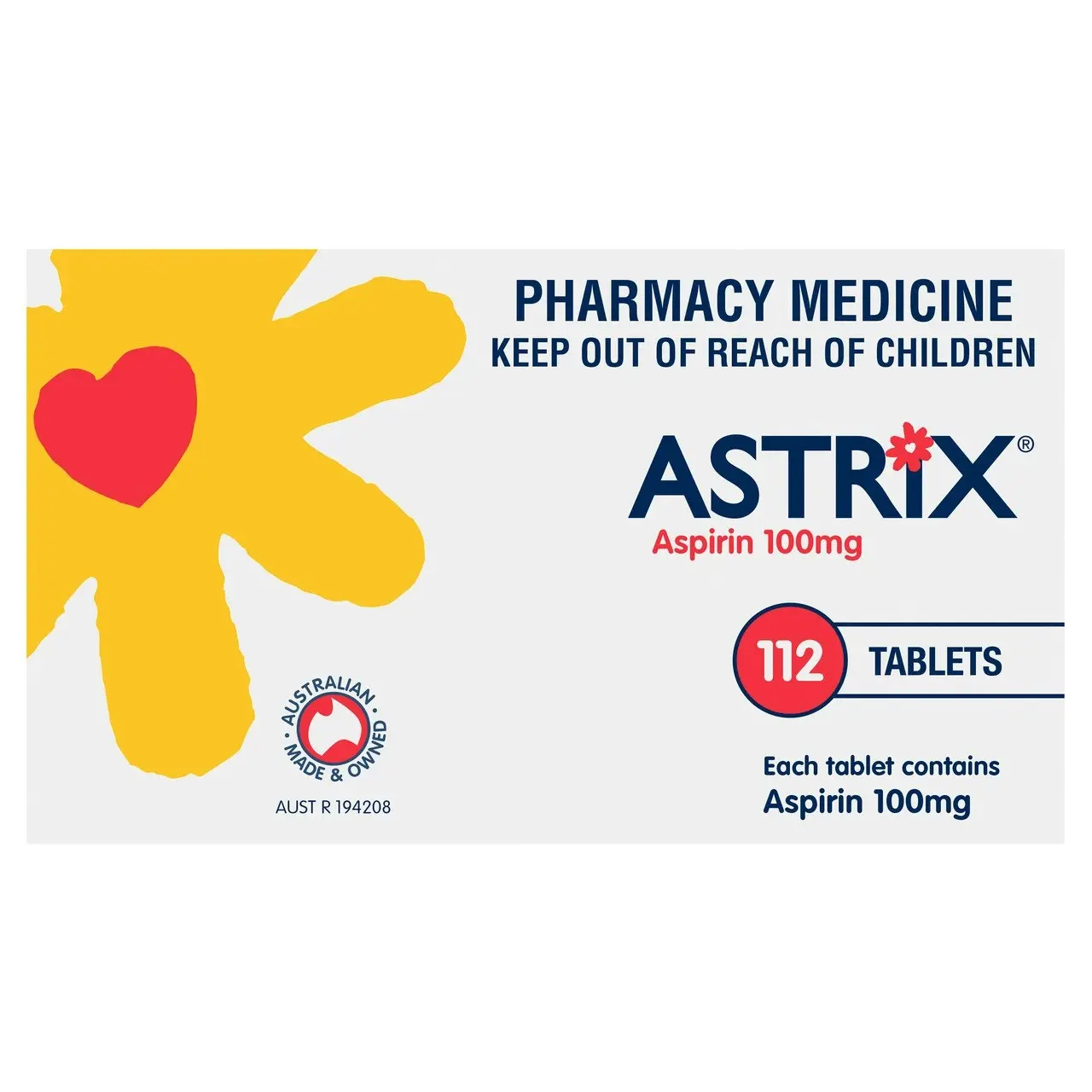 Astrix Aspirin 100mg 112 Tablets