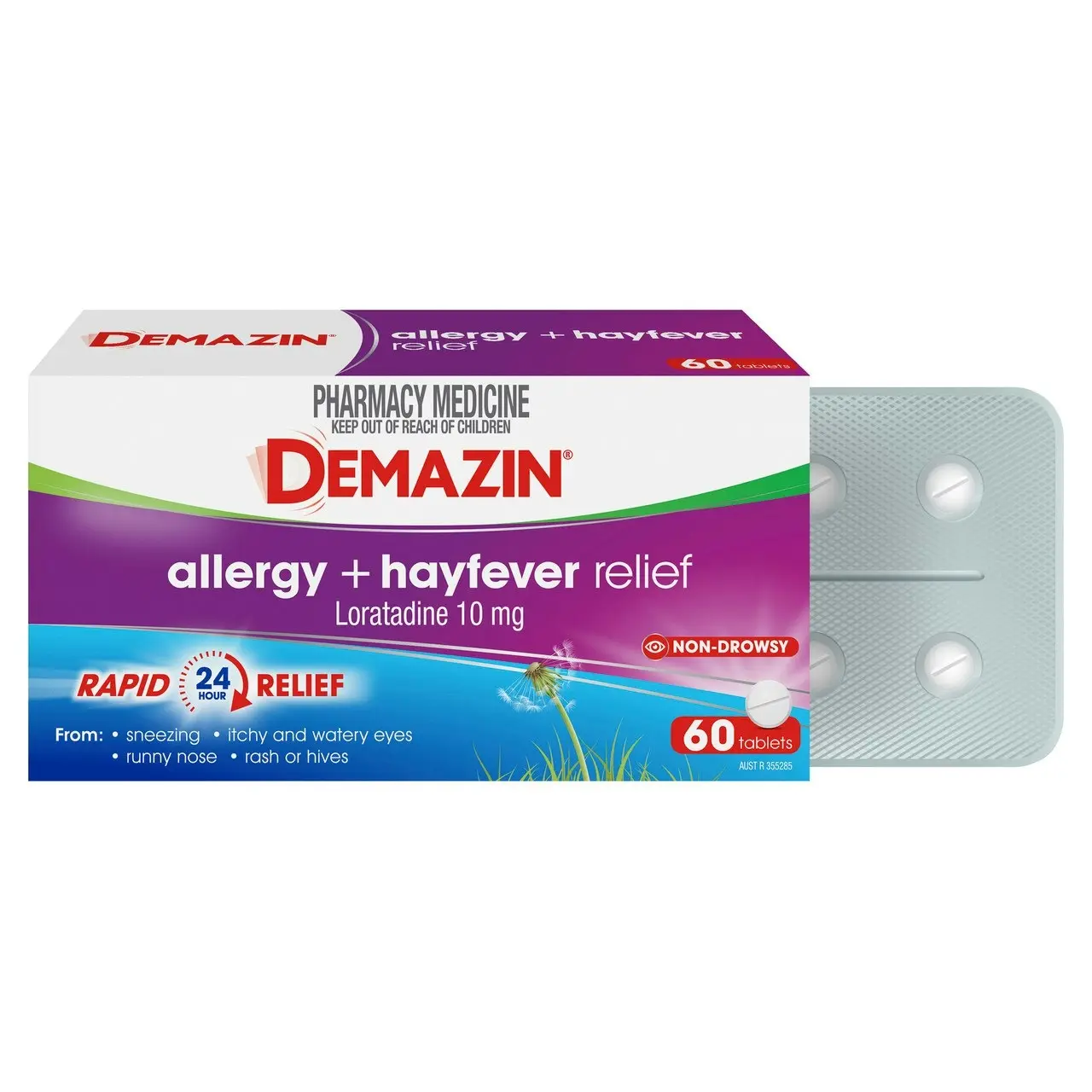 Demazin Allergy + Hayfever Relief Non-Drowsy 60 Tablets