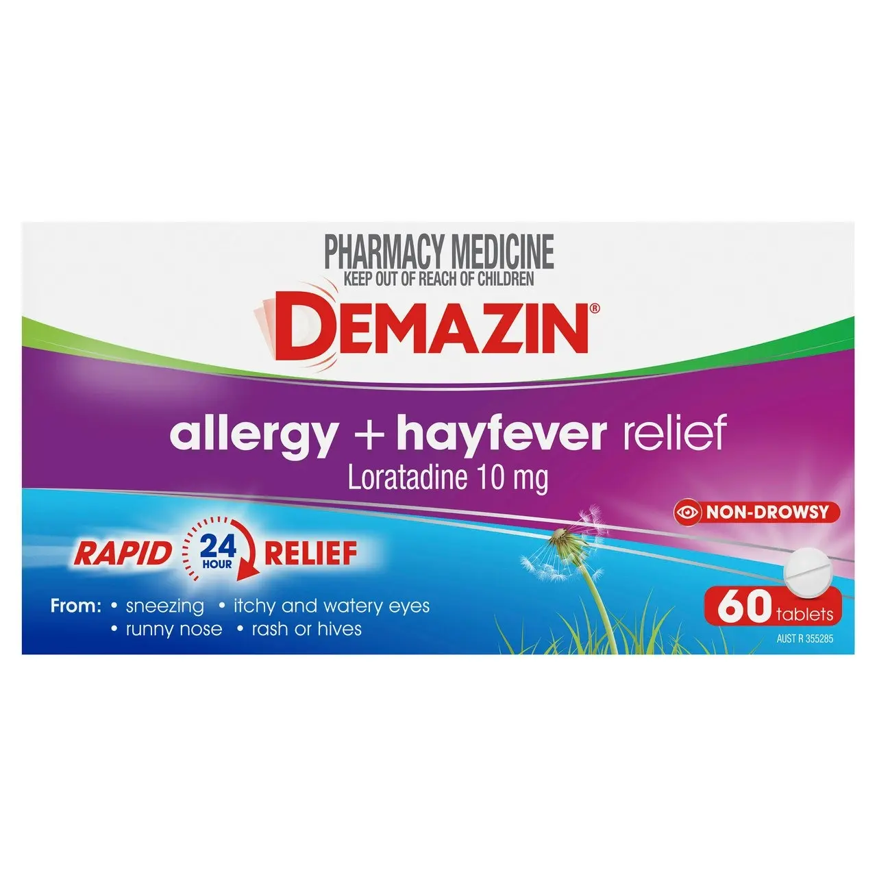 Demazin Allergy + Hayfever Relief Non-Drowsy 60 Tablets