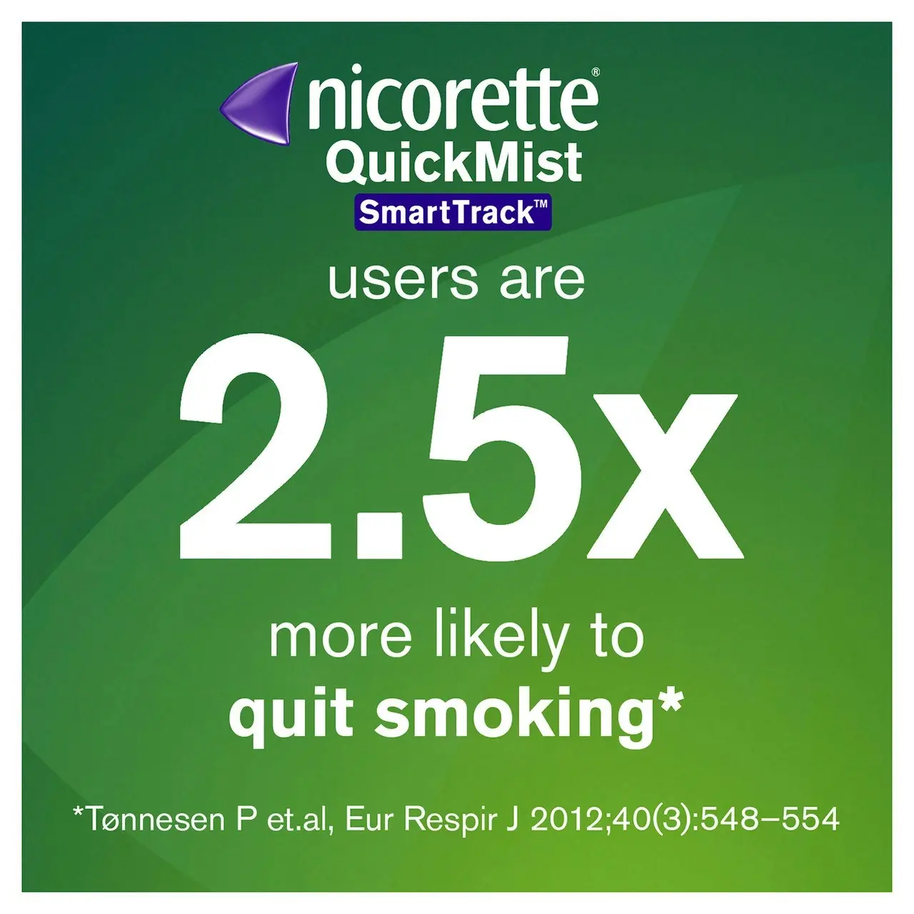 Nicorette Quit Smoking QuickMist SmartTrack Nicotine Mouth Spray Freshmint 150 Pack