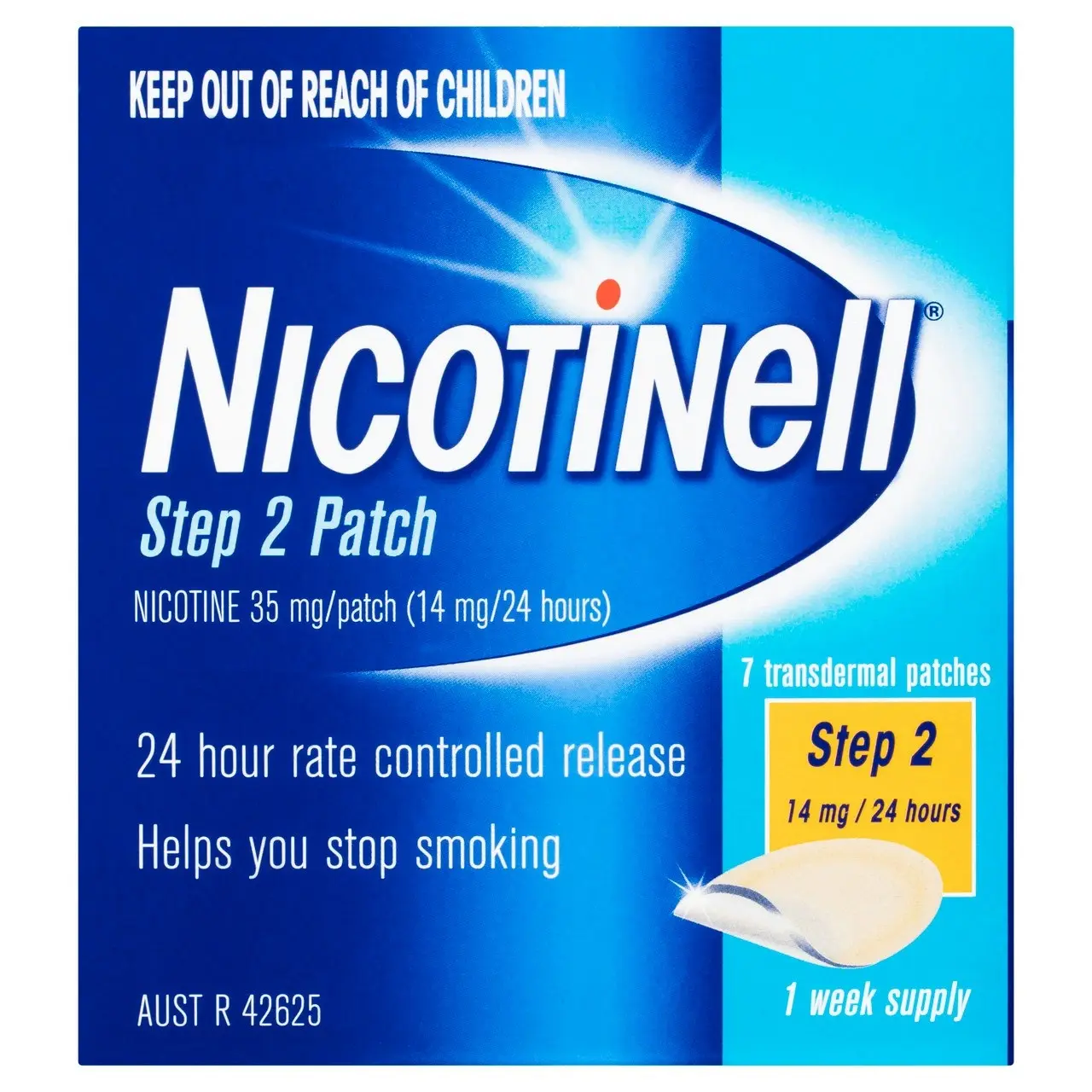 Nicotinell Stop Smoking Step 2 Patch 14mg 7 Pack