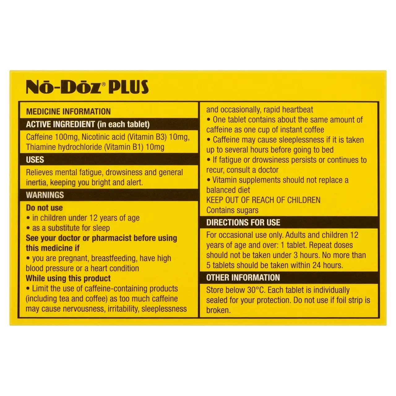 No-Doz Plus 24 Tablets