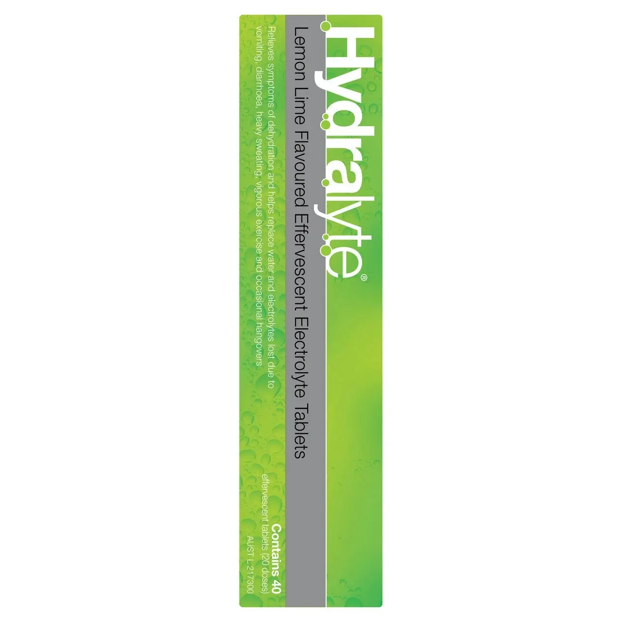 Hydralyte Effervescent Electrolyte Tablets Lemon Lime Flavoured 40 Tablets