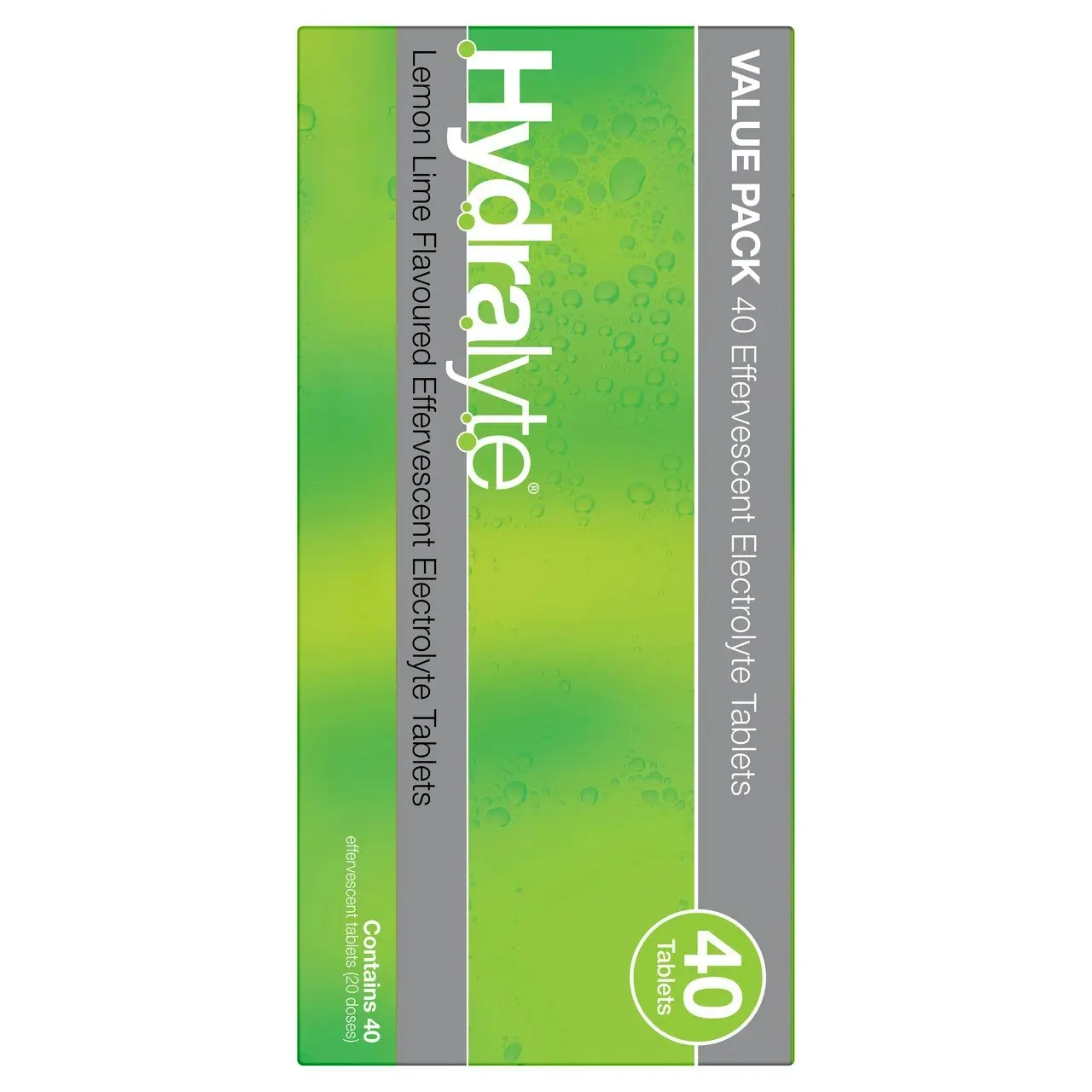 Hydralyte Effervescent Electrolyte Tablets Lemon Lime Flavoured 40 Tablets