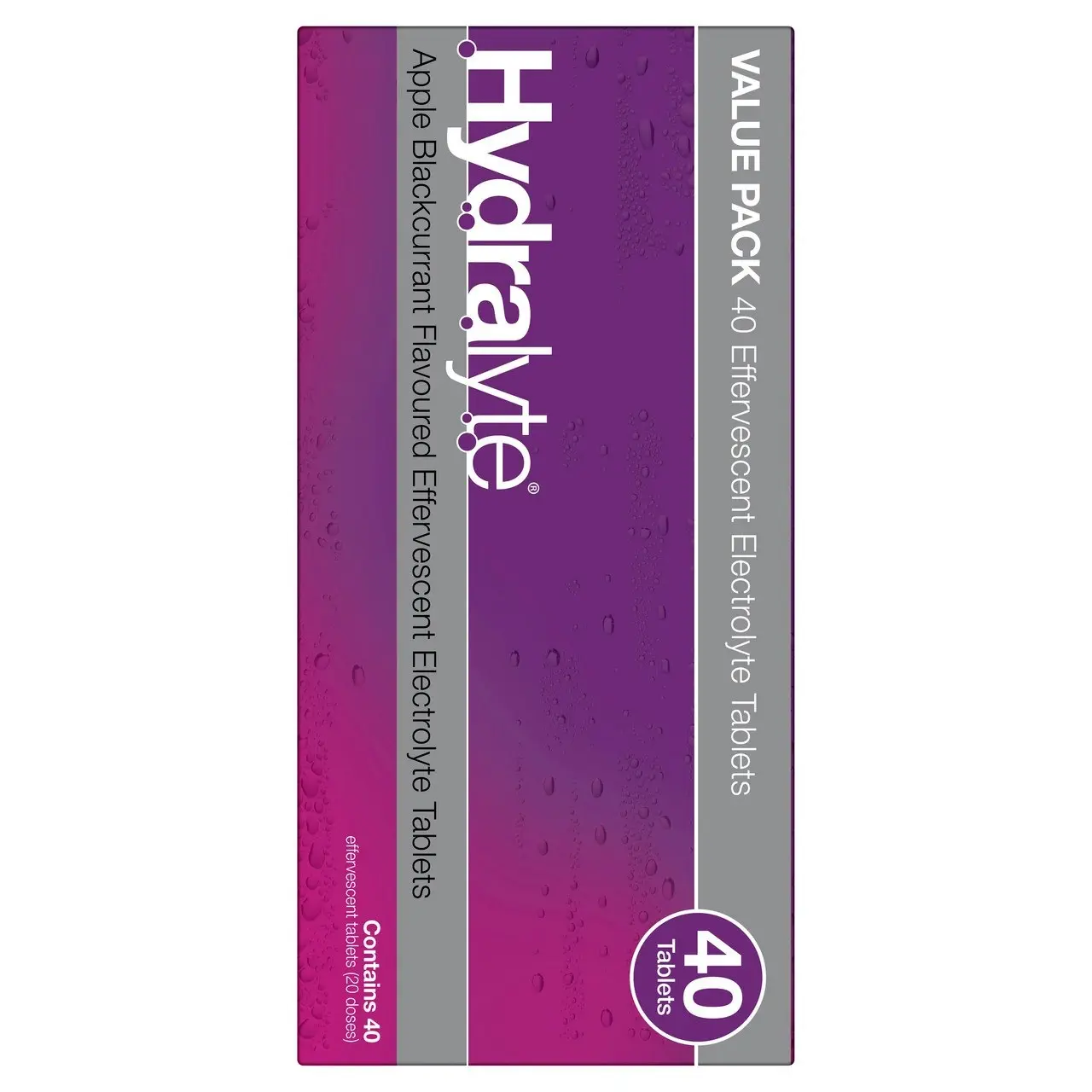 Hydralyte Effervescent Electrolyte Tablets Apple Blackcurrant Flavoured 40 Tablets