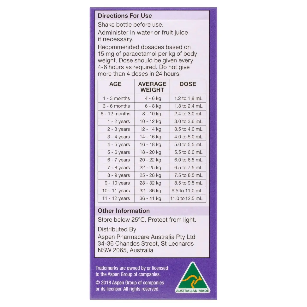 Dymadon Paracetamol for Kids 2-12yrs STRAWBERRY 100mL