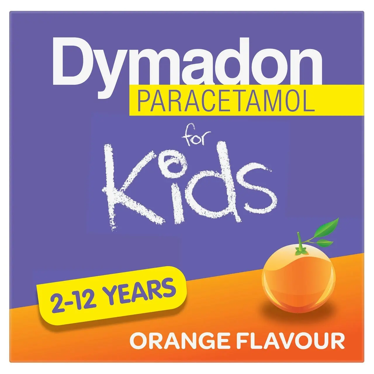 Dymadon Paracetamol for Kids 2-12yrs ORANGE 100mL