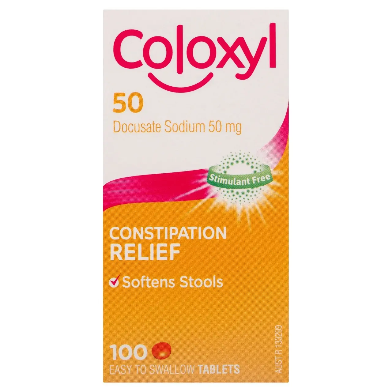 Coloxyl Stool Softener 50mg 100 tablets