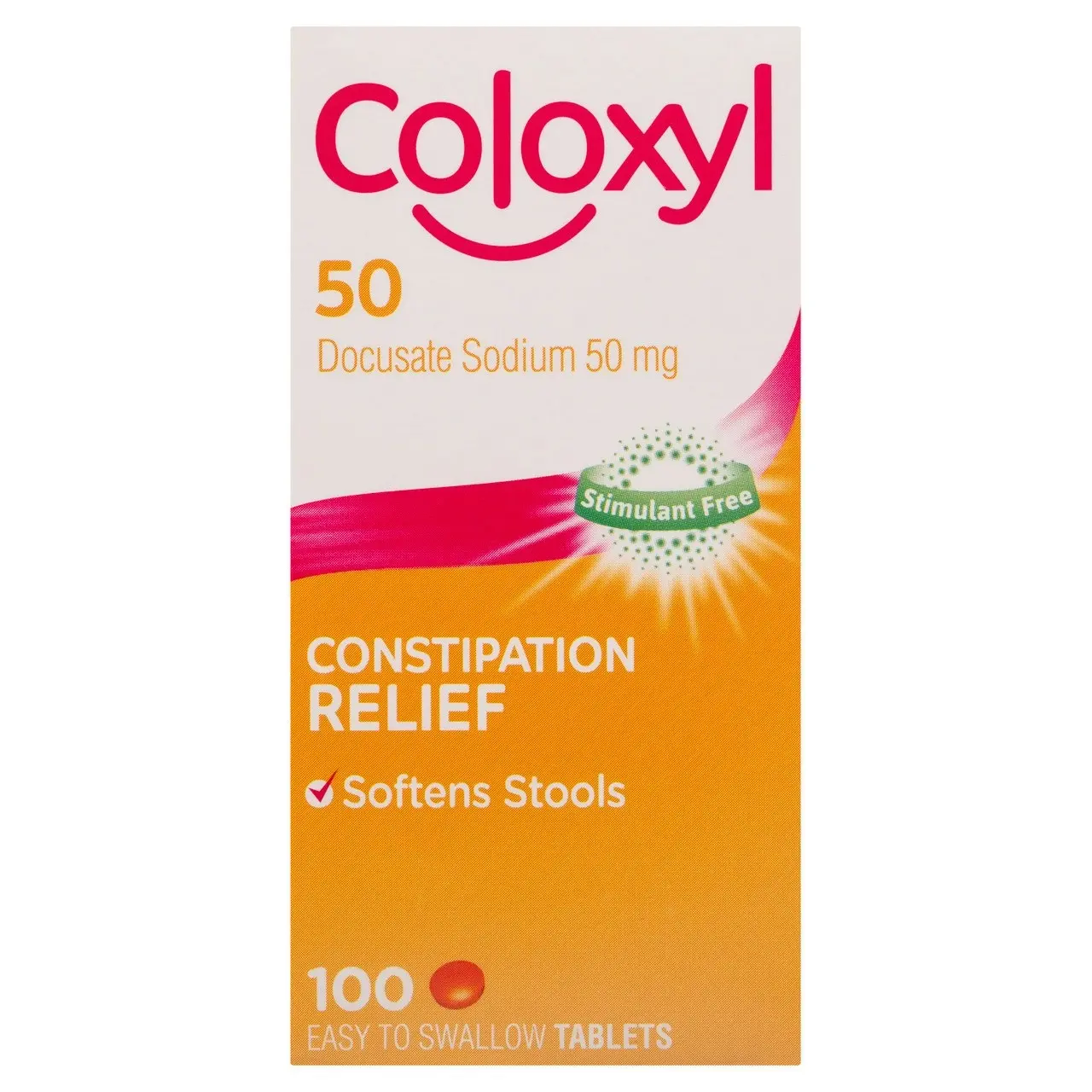 Coloxyl Stool Softener 50mg 100 tablets