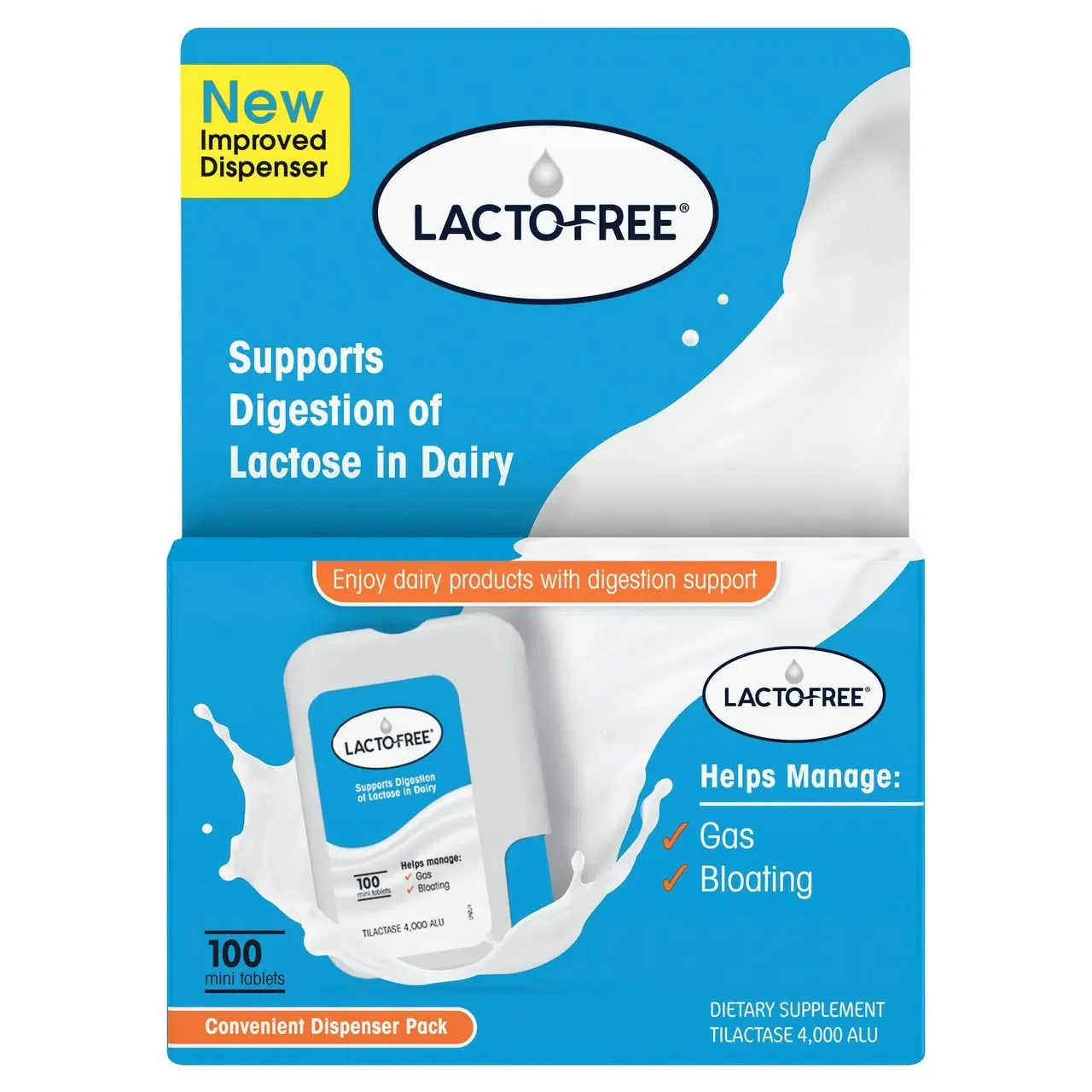 Lacto-Free Convenient Dispenser Pack 100 Mini Tablets (Aus)