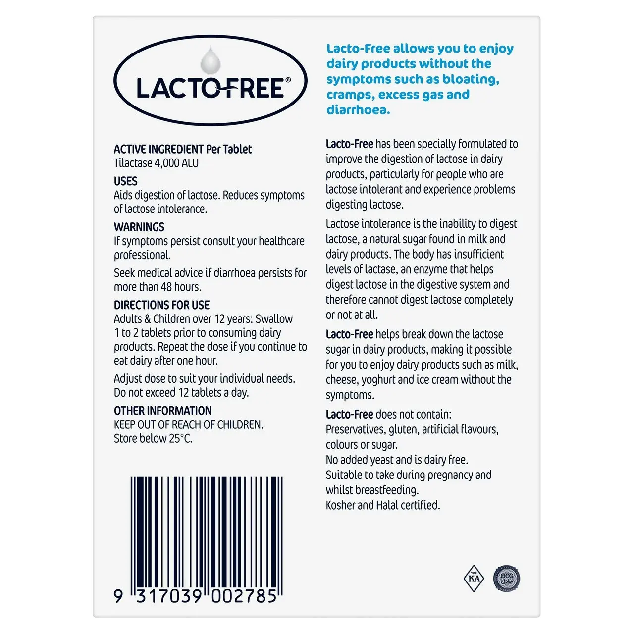 Lacto-Free Convenient Dispenser Pack 100 Mini Tablets (Aus)