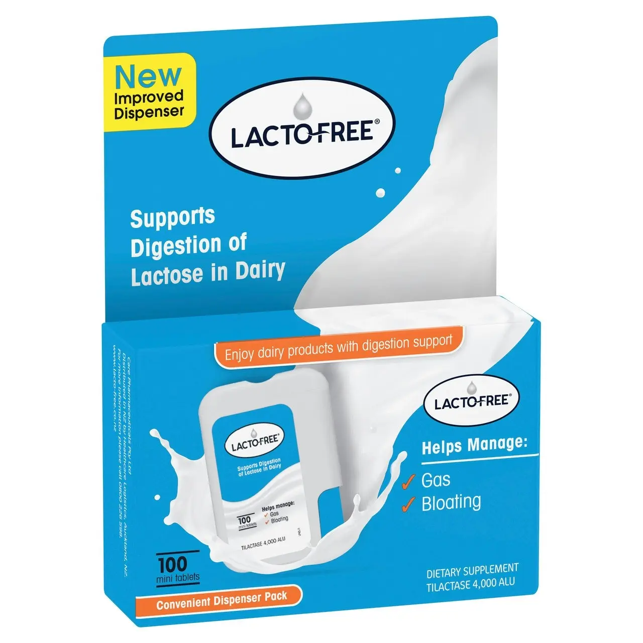 Lacto-Free Convenient Dispenser Pack 100 Mini Tablets (Aus)