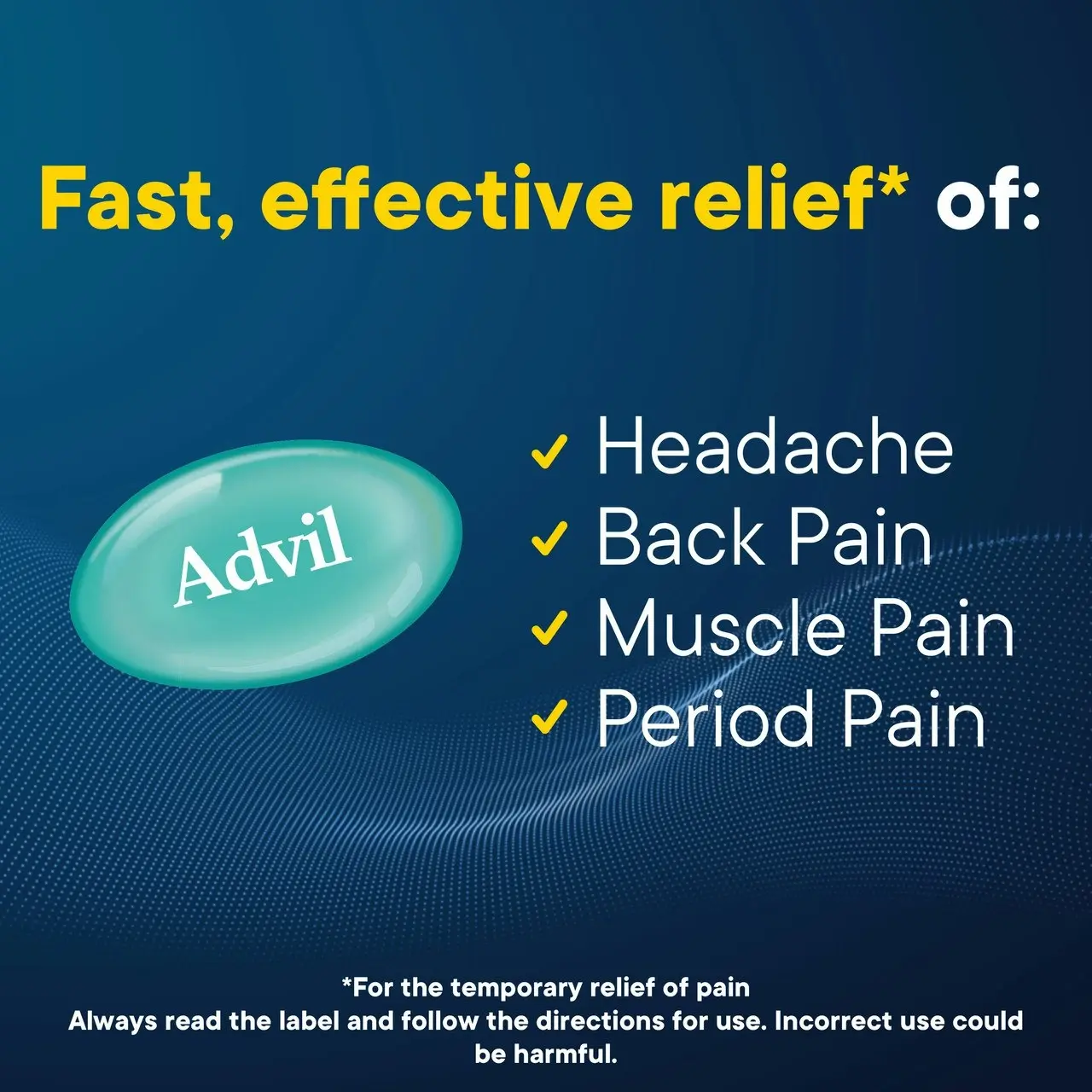 Advil Minis Liquid Capsules for Fast & Effective Pain Relief 200mg Ibuprofen 40 Pack