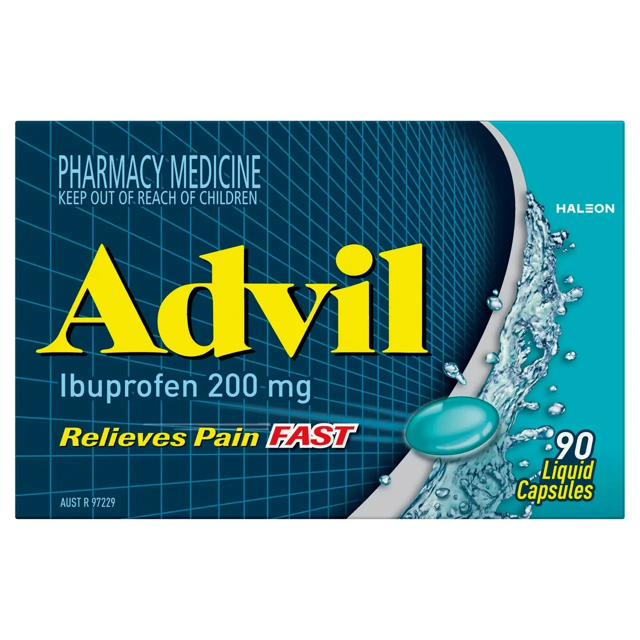 Advil Liquid Capsules for Fast & Effective Pain Relief with Liquid Speed 90 Pack