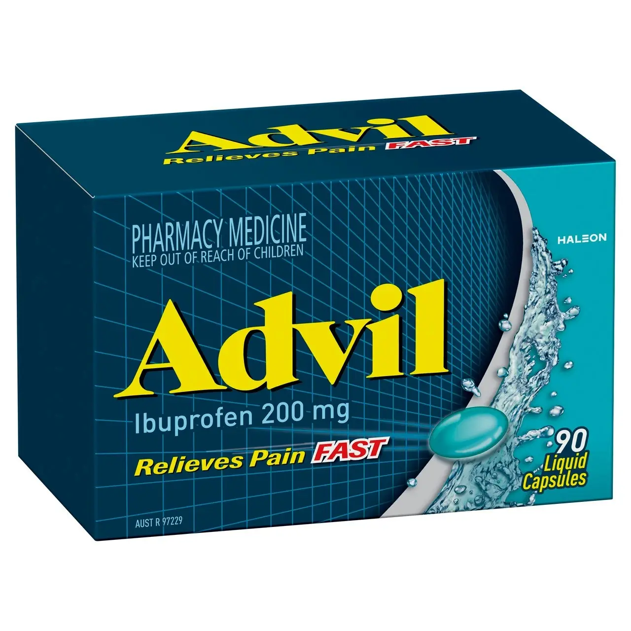 Advil Liquid Capsules for Fast & Effective Pain Relief with Liquid Speed 90 Pack