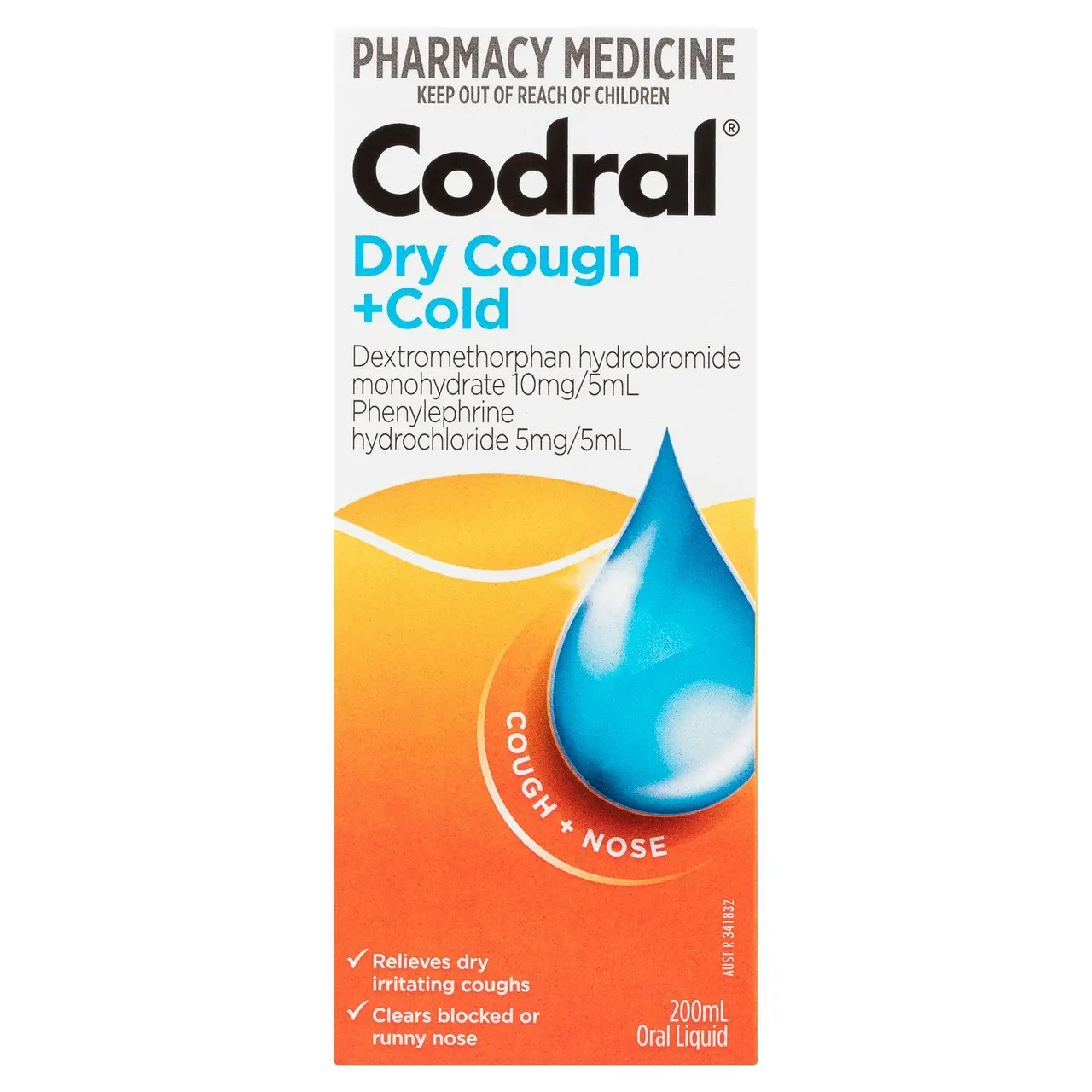 CODRAL Dry Cough + Cold Liquid Berry Flavour 200mL