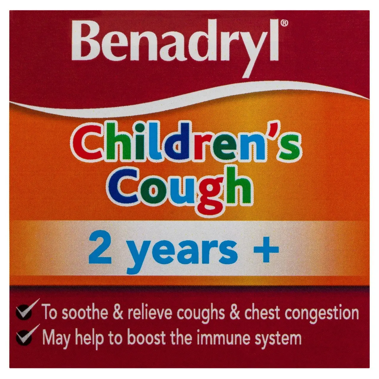 Benadryl Children's Cough Liquid Honey Lemon Flavour 200mL