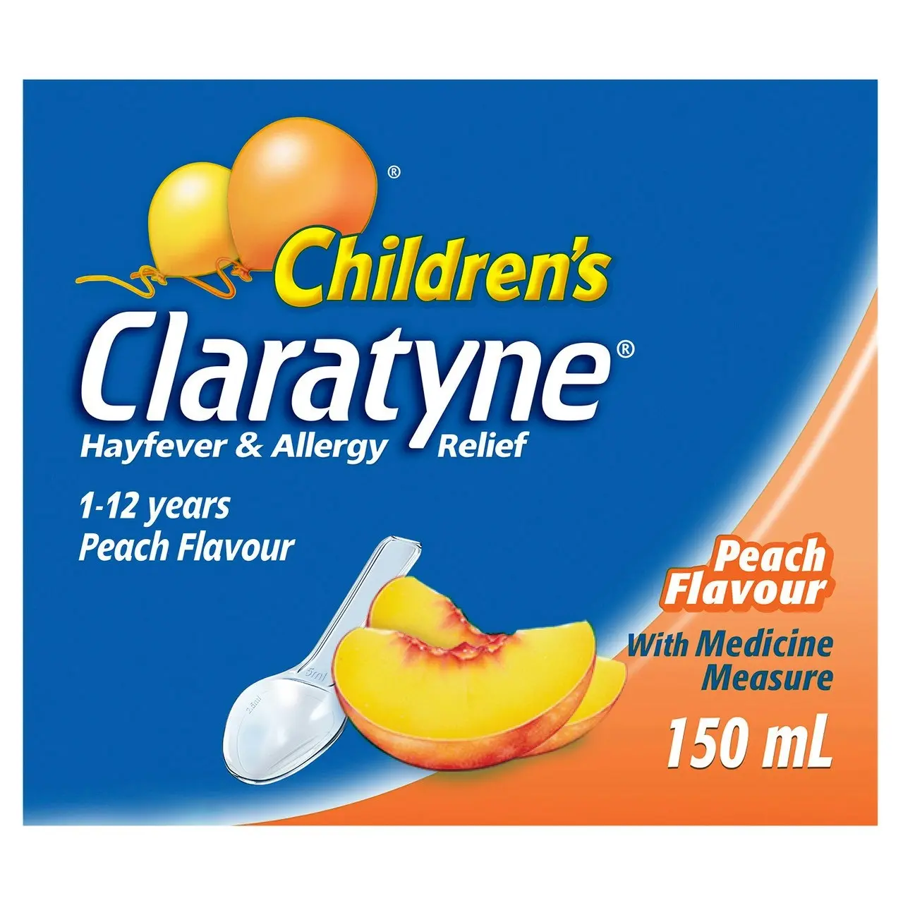 Children's CLARATYNE Allergy & Hayfever Relief Syrup Peach Flavour 150mL