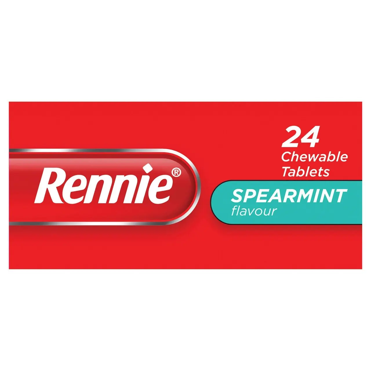 Rennie Indigestion and Heartburn Relief Spearmint 24 Chewable Tablets