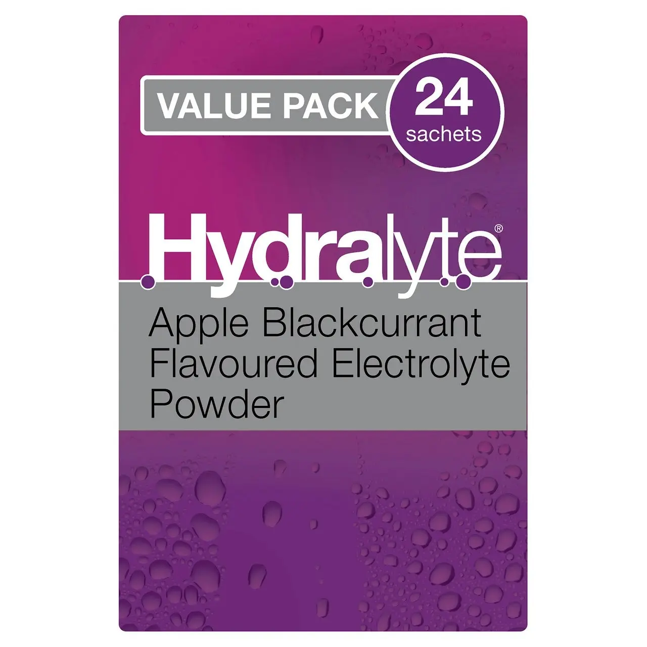 Hydralyte Electrolyte Powder Apple Blackcurrant Flavoured 24 Pack