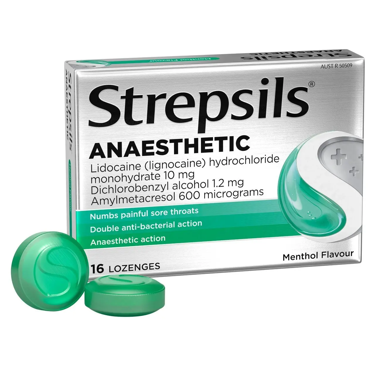 Strepsils Anaesthetic Lozenges Menthol 16 Pack