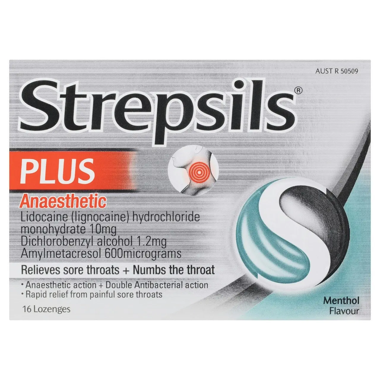 Strepsils Anaesthetic Lozenges Menthol 16 Pack