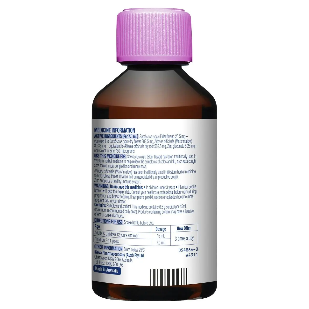 DURO-TUSS Children's Cough, Cold & Flu Liquid 200mL