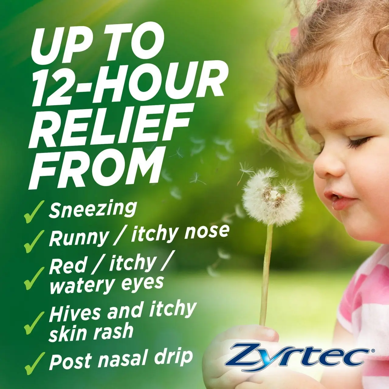 Zyrtec Kids Allergy & Hayfever Relief Antihistamine Grape Liquid 120mL