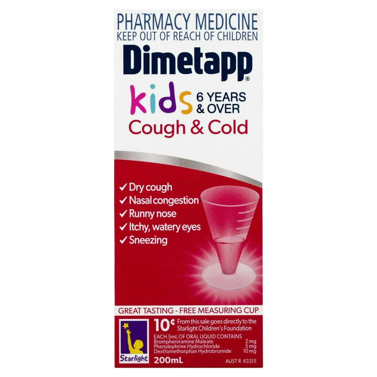 Dimetapp Cough & Cold Kids 6 Years + 200ml