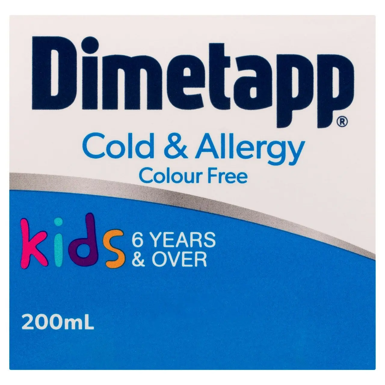 Cold & Allergy Kids 6yrs+ Colour Free 200mL