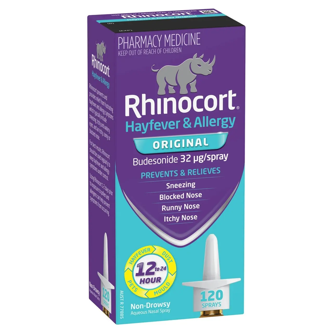 Rhinocort Original Non-Drowsy Hayfever & Allergy Relief Nasal Spray 120 Sprays