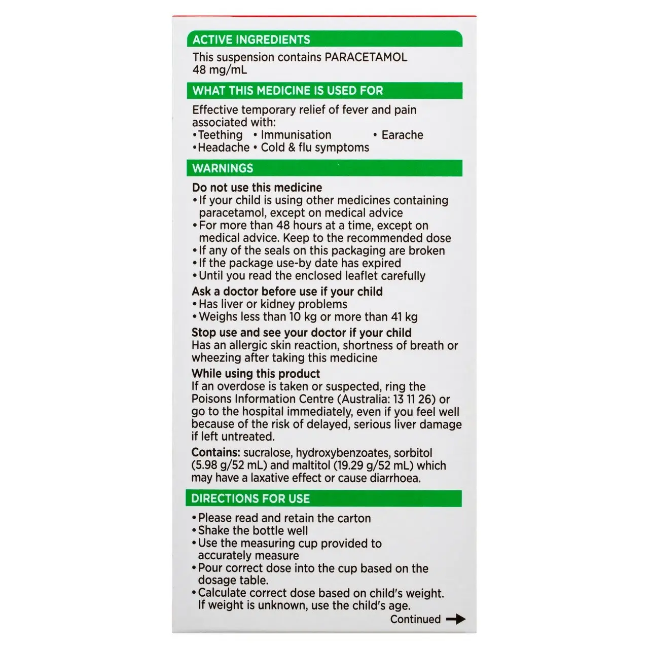 Panadol Children 5-12 Years Suspension, Fever & Pain Relief, Strawberry Flavour, 200 mL