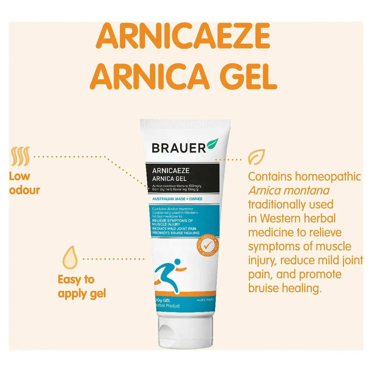 Brauer Arnicaeze Arnica Gel 100g