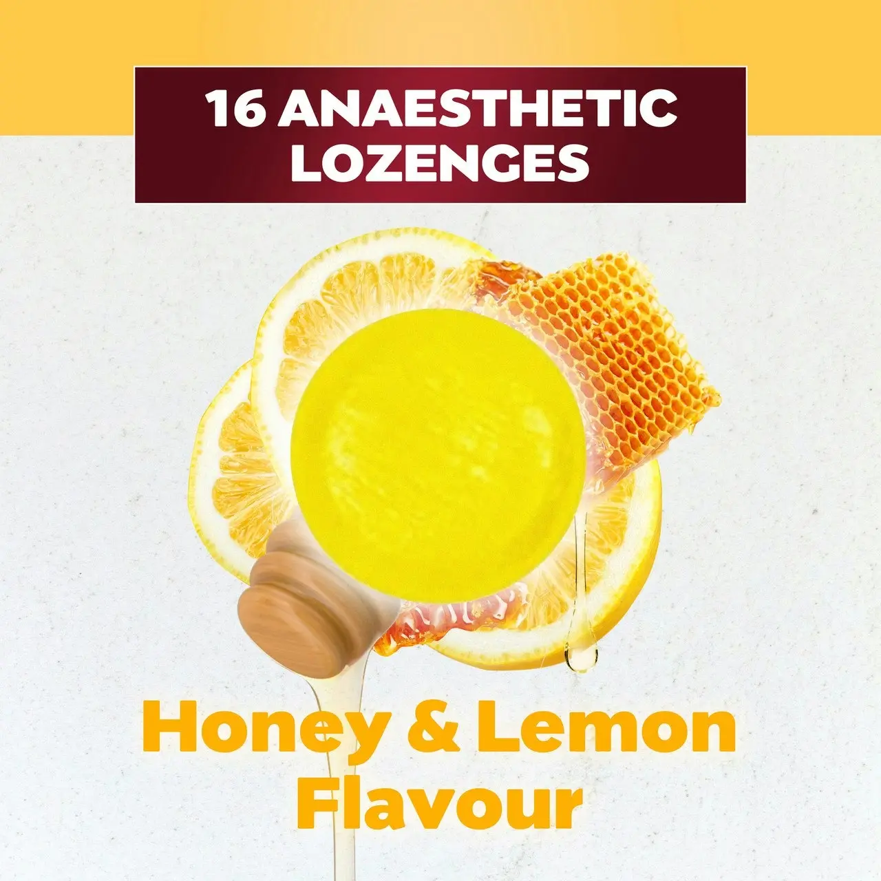 Betadine Sore Throat Anaesthetic Lozenges Honey & Lemon 16 Pack