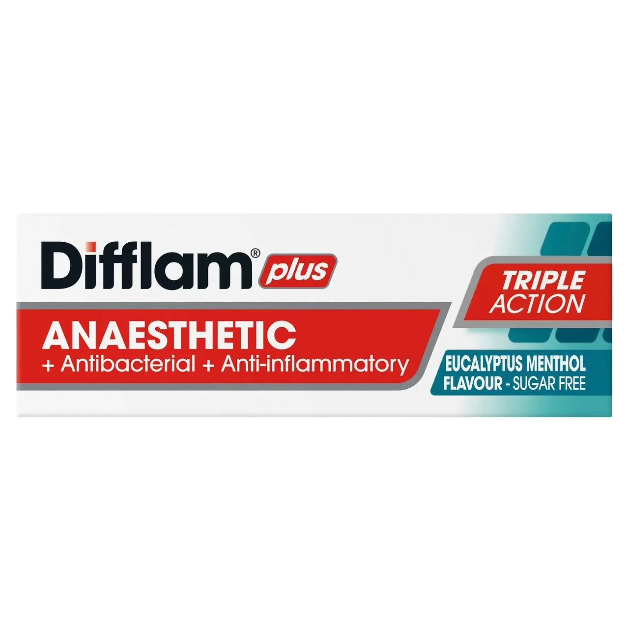 Difflam Plus Anaesthetic Sore Throat Lozenges Eucalyptus & Menthol Flavour 16s