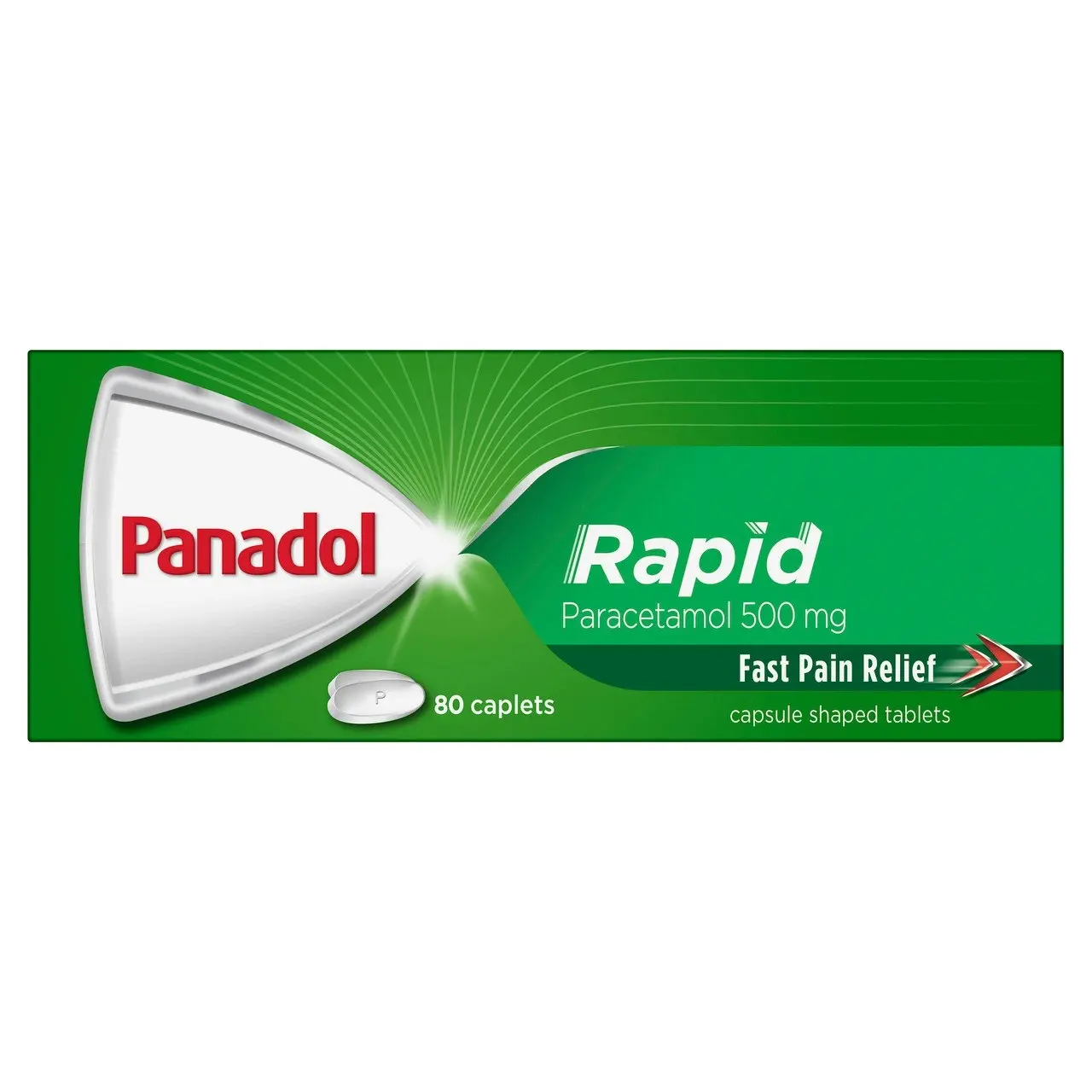 Panadol Rapid for Pain Relief Paracetamol - 500mg 80 Caplets