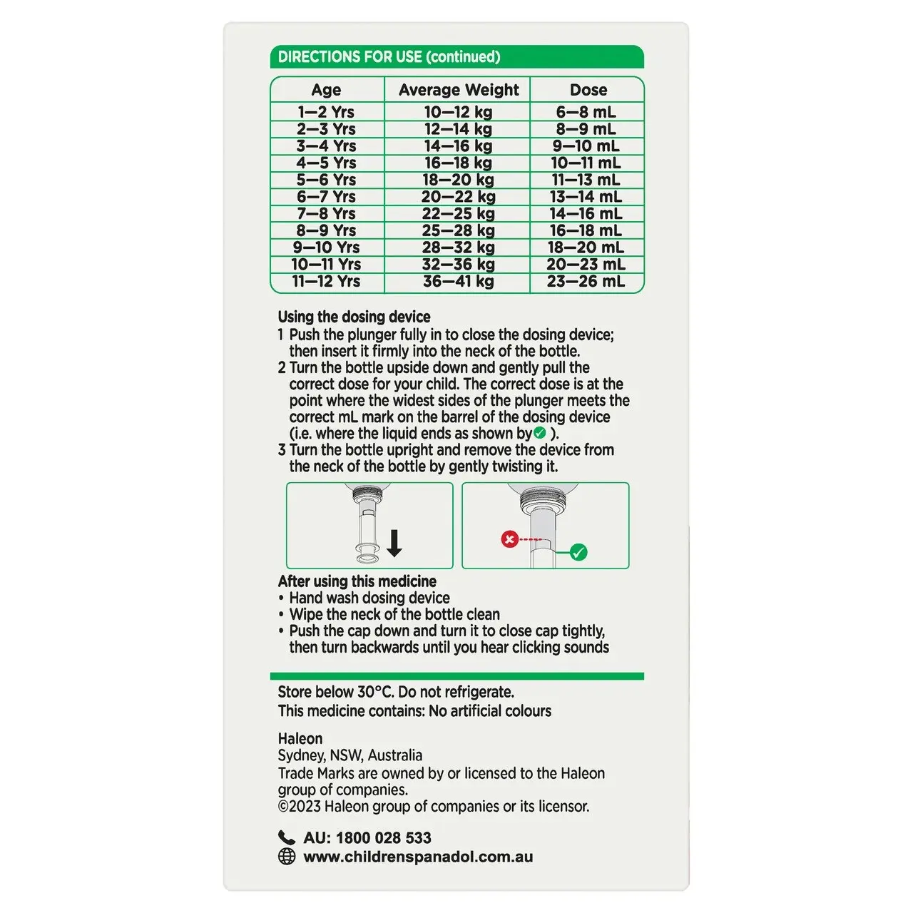 Panadol Children 1-5 years Colourfree Suspension, Strawberry Flavour, 200ml