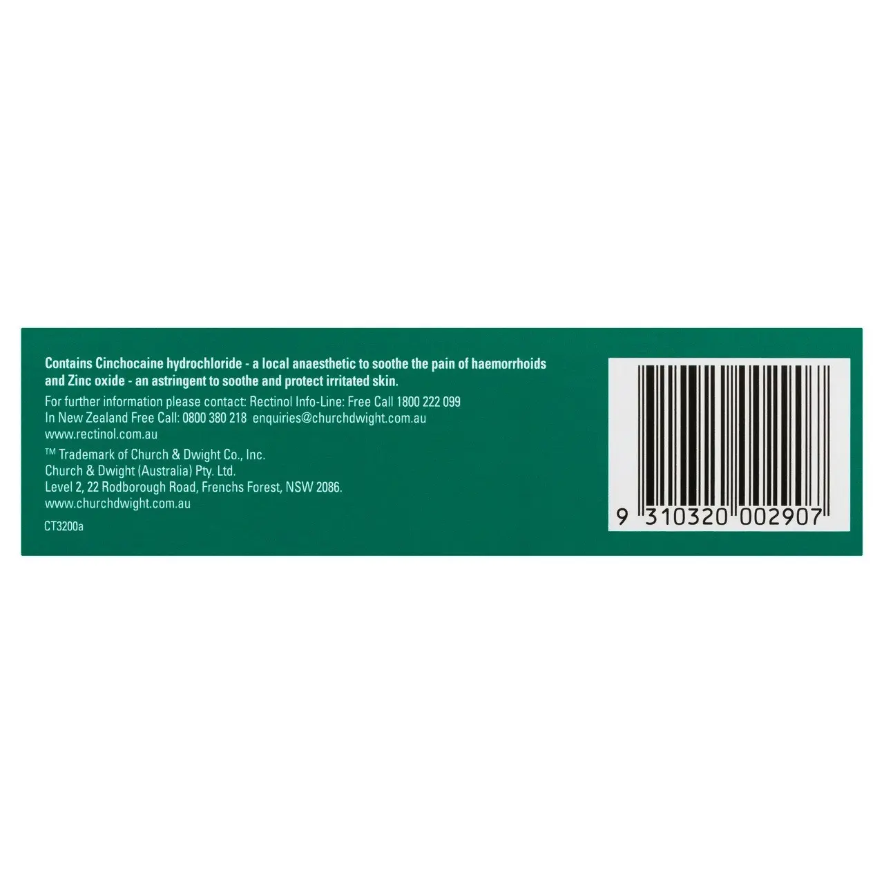 RECTINOL Haemorrhoidal Ointment 50g