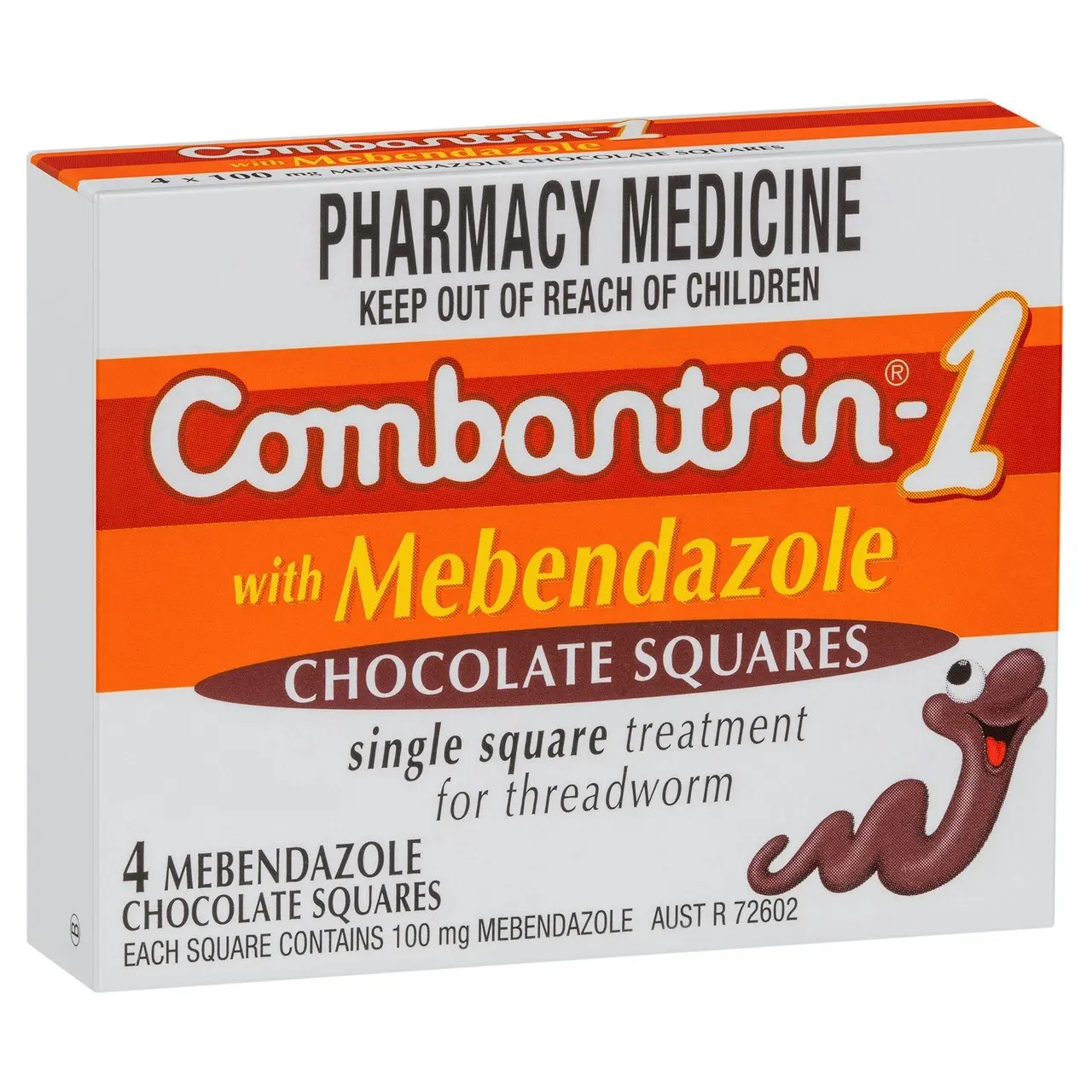 Combantrin-1 Threadworm Chocolate Squares 4 Pack