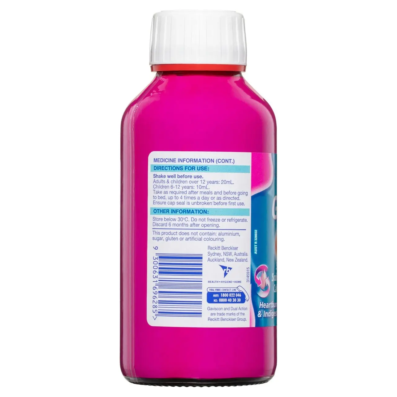 Gaviscon Dual Action Liquid Mixed Berry 300ml