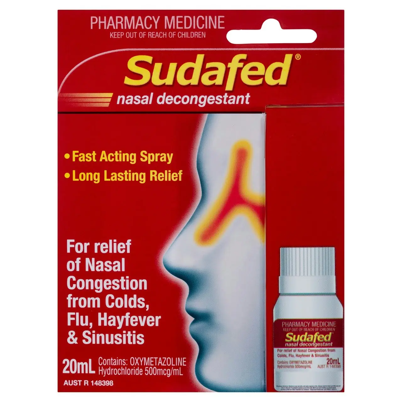 SUDAFED Nasal Decongestant Spray Refill 20mL